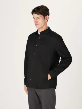 The 24 Overshirt || Black | Stretch Cotton