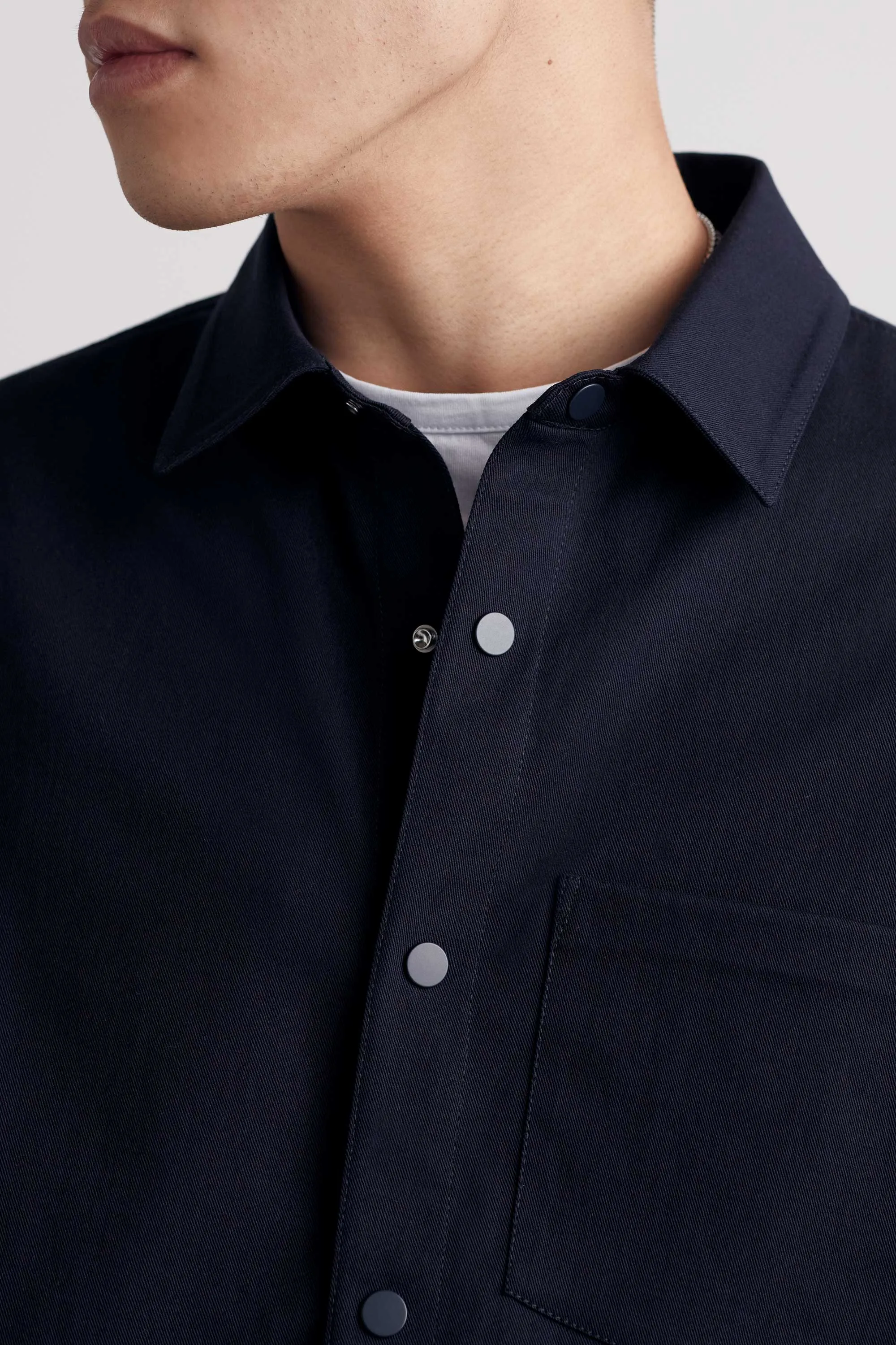 The 24 Overshirt || Navy | Stretch Cotton