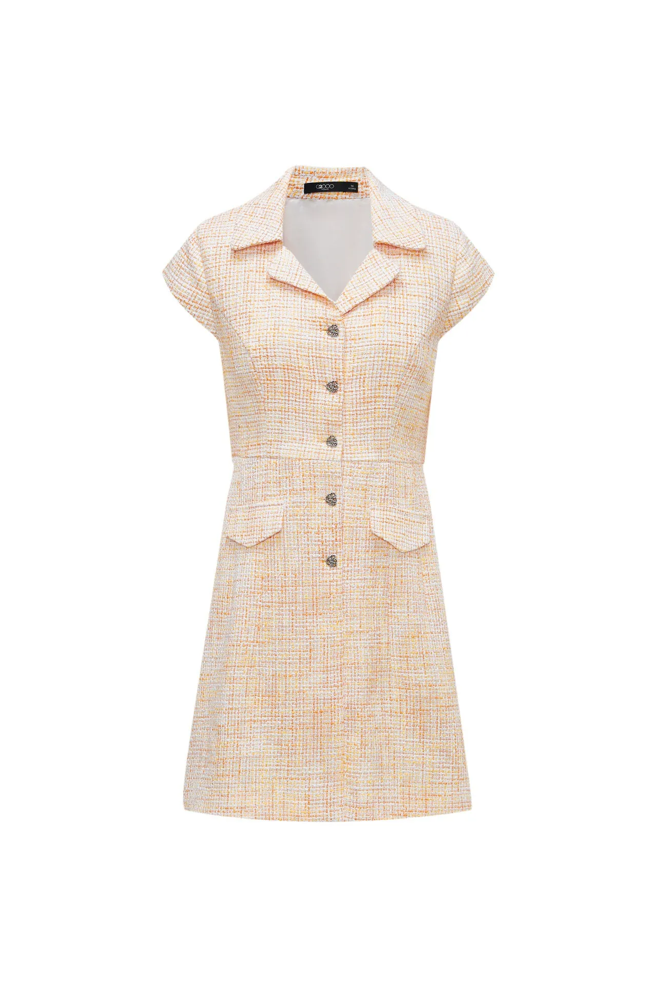 Tweed Cap Sleeves Blazer Dress