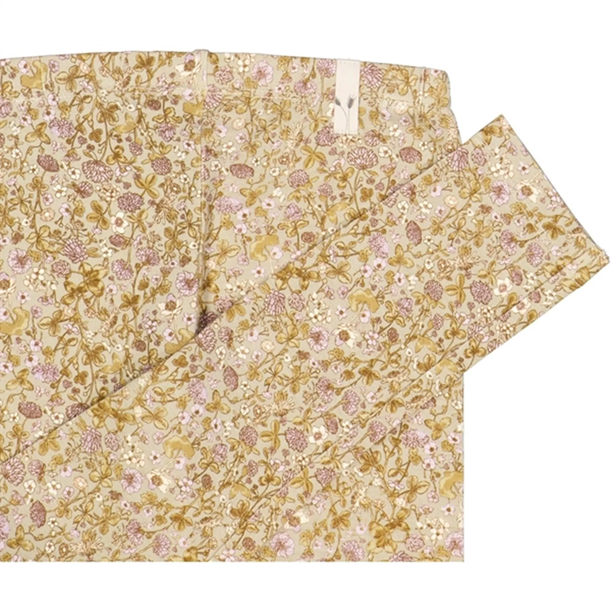 Wheat Fossil Flowers Jersey Leggings