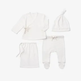 White Pointelle Layette Gift Set