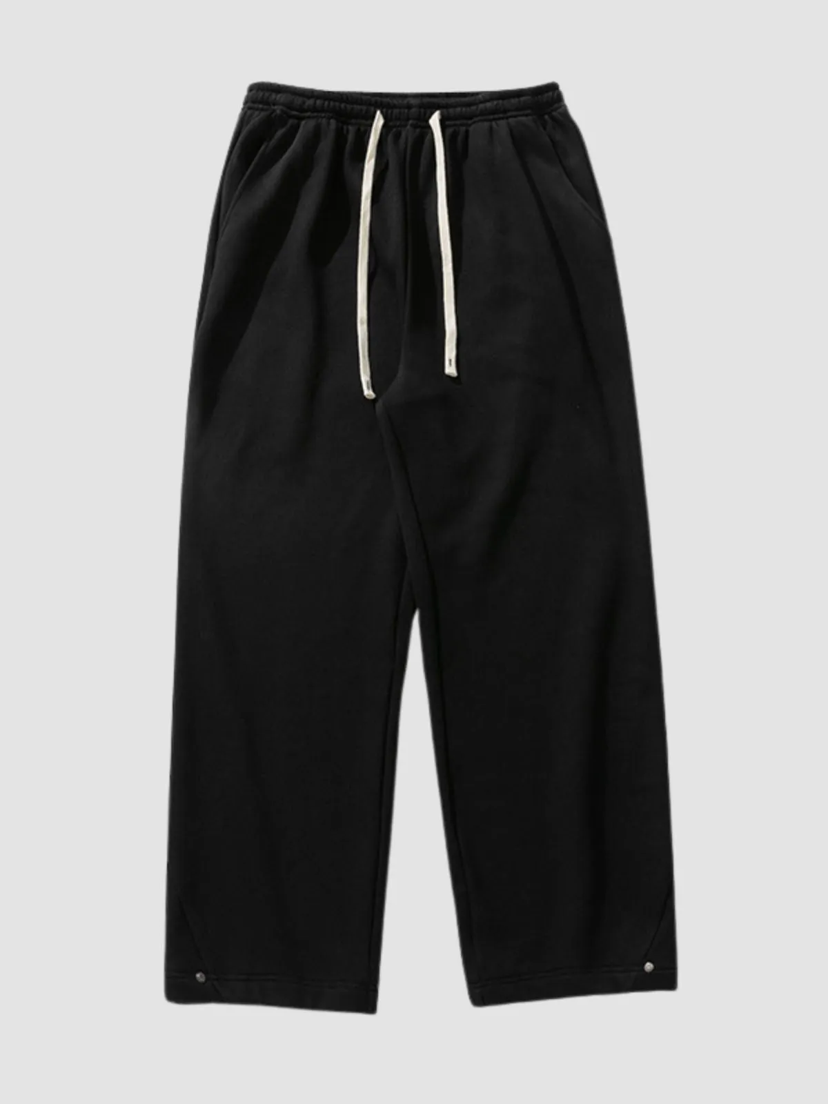 WLS Retro Foot Split Adjustable Design Loose Casual Sweatpants