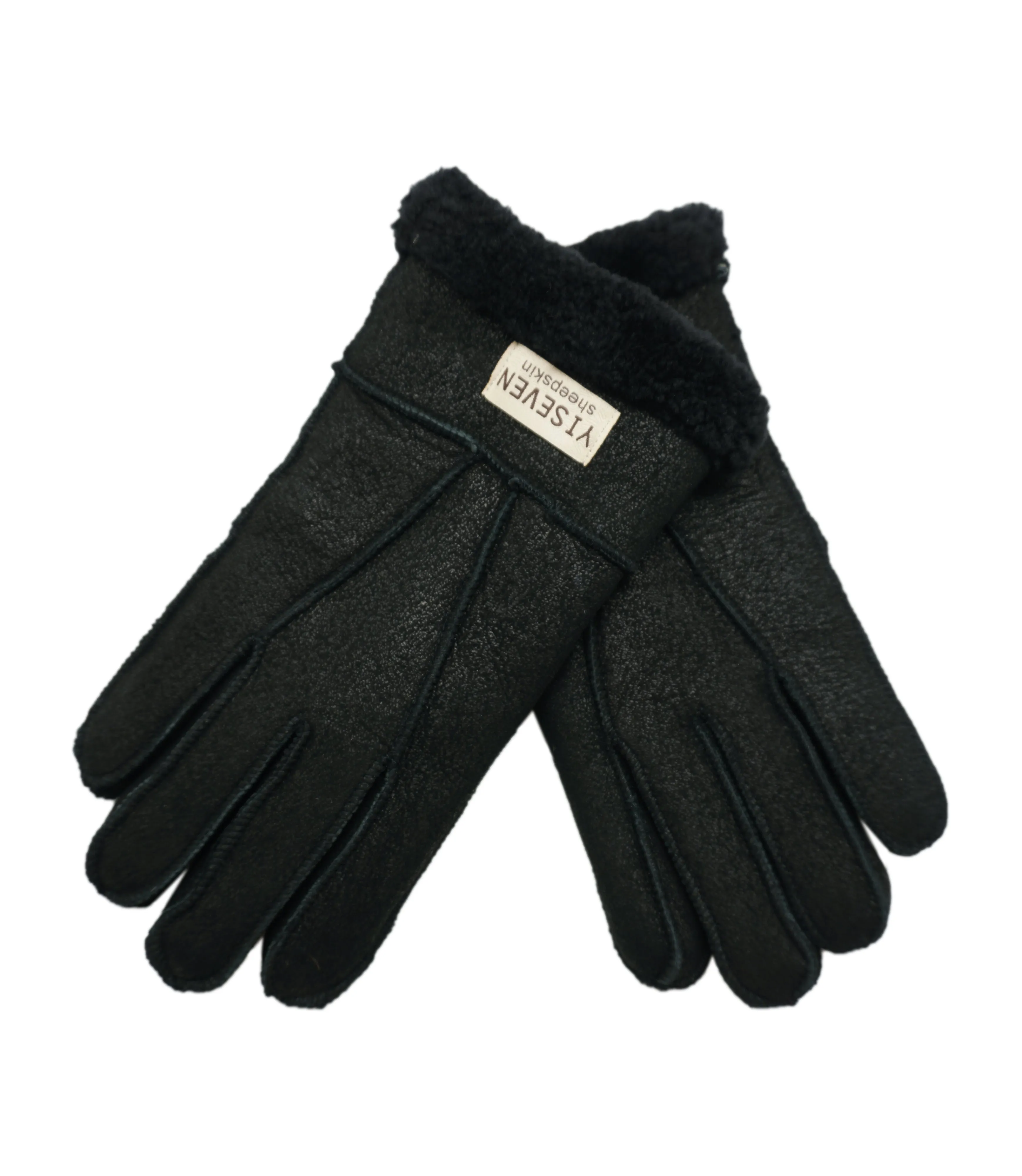 YISEVEN Men's Winter Shearling Sheepskin Gloves