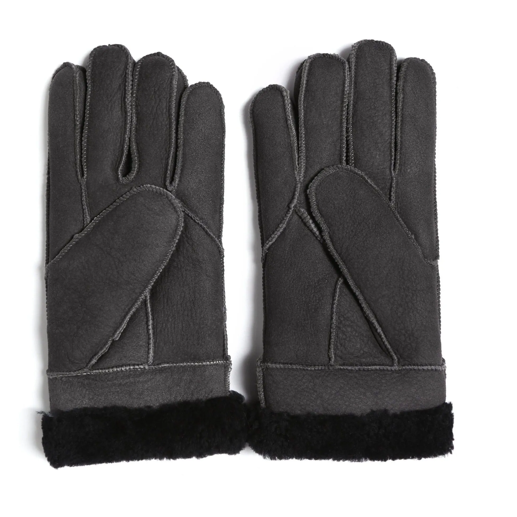 YISEVEN Men's Winter Shearling Sheepskin Gloves