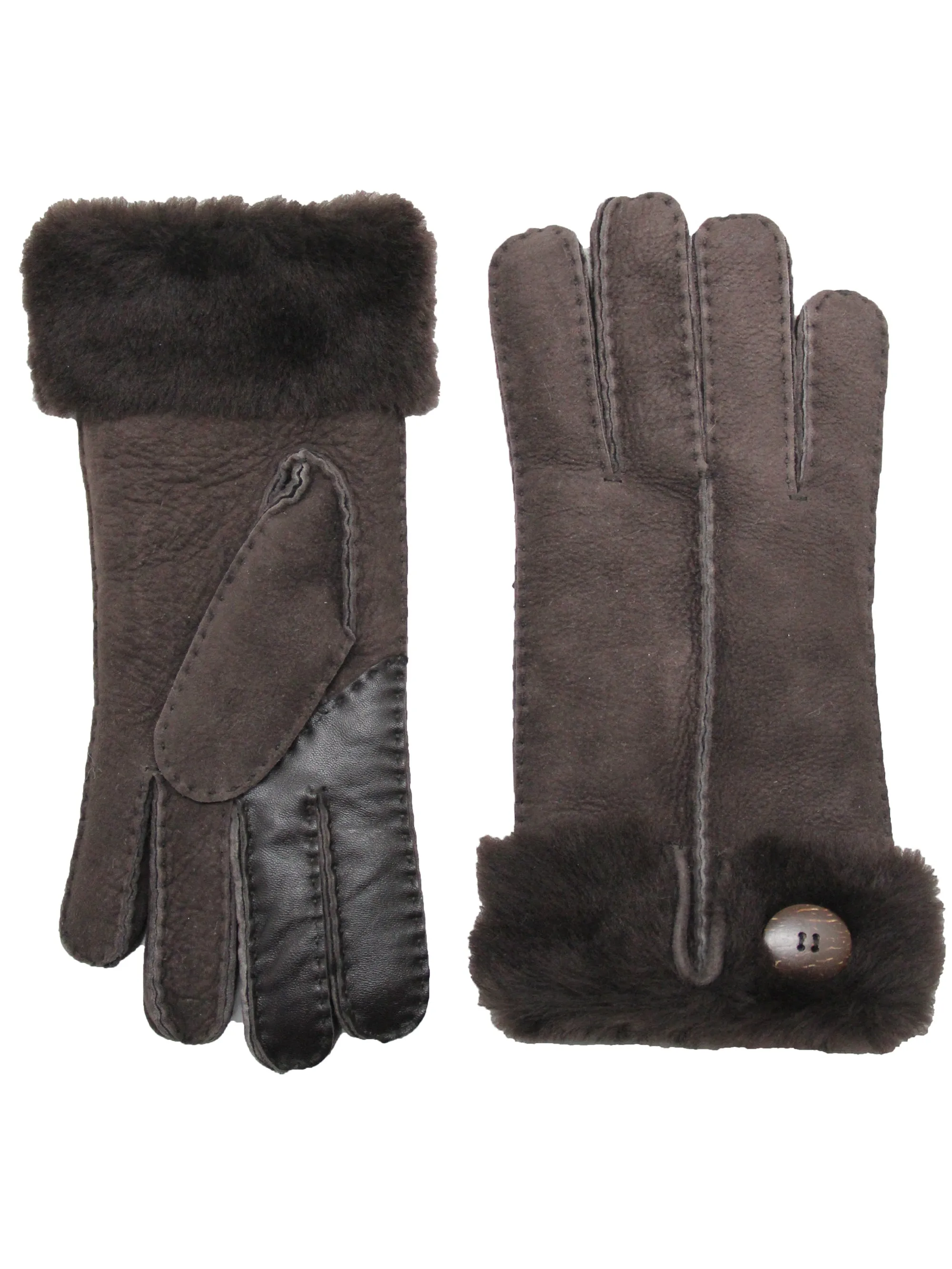 YISEVEN Womens Lambskin Shearling Leather Gloves