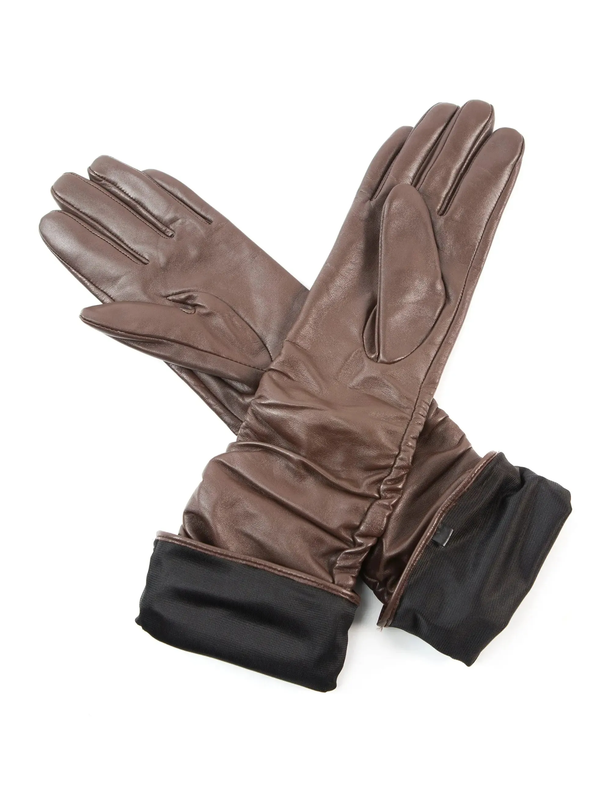 YISEVEN Women's Touchscreen Sheepskin Long Gloves